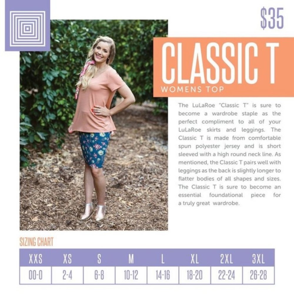 LuLaRoe Classic T Flower Print Short Sleeve T-Shirt Womens Size S NWT - Picture 7 of 7